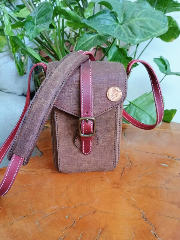 Handmade leather camera bag