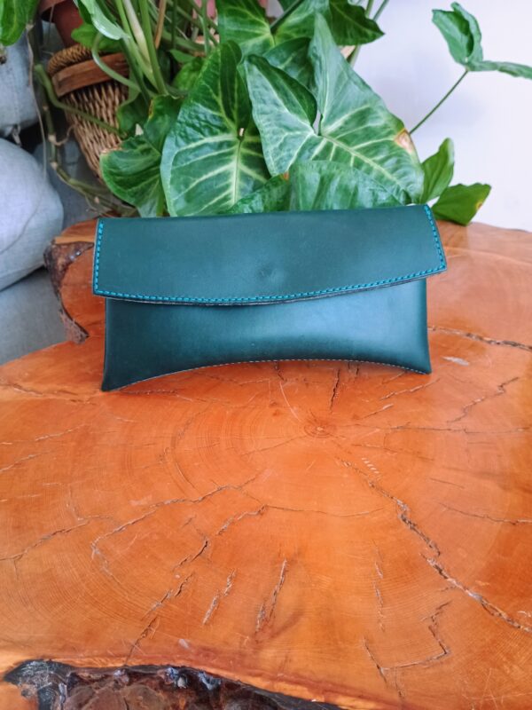 Handmade leather clutch bag