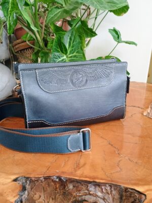 Handmade leather crossbody bag