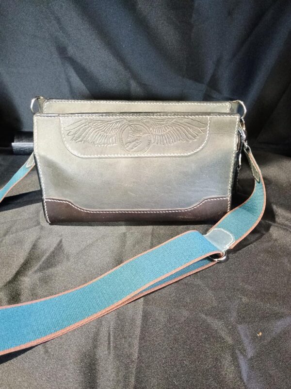 second hand luxury leather crossbody bag handmade handcrafted