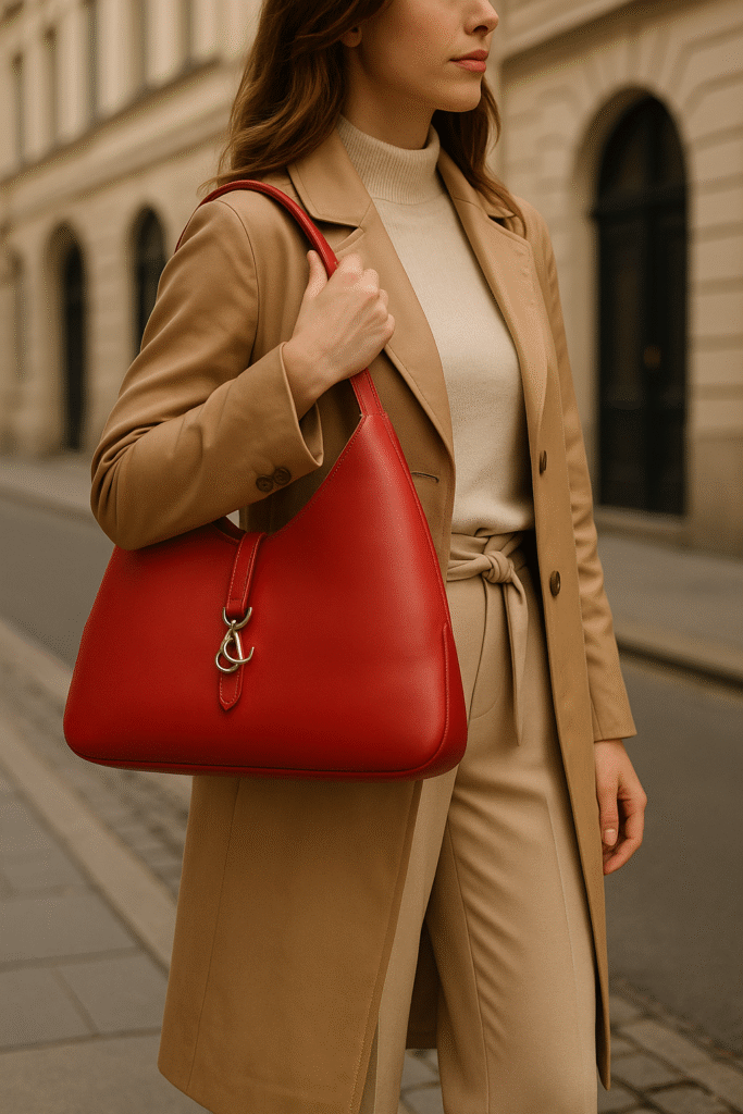 Luxury handmade leather hobo bag